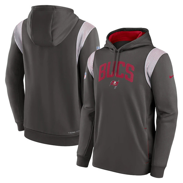 Men's Tampa Bay Buccaneers Pewter Sideline Stack Performance Pullover Hoodie,We sell and wholesale Men's Tampa Bay Buccaneers Pewter Sideline Stack Performance Pullover Hoodie on line form chian!